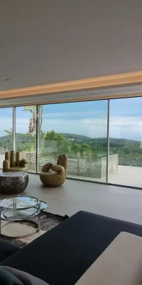 Modern luxury villa with beautiful panoramic views of the sea